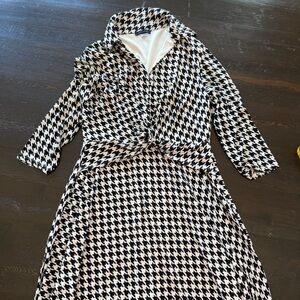 Chic Tommy Hilfiger Houndstooth Long Sleeve Dress size 12